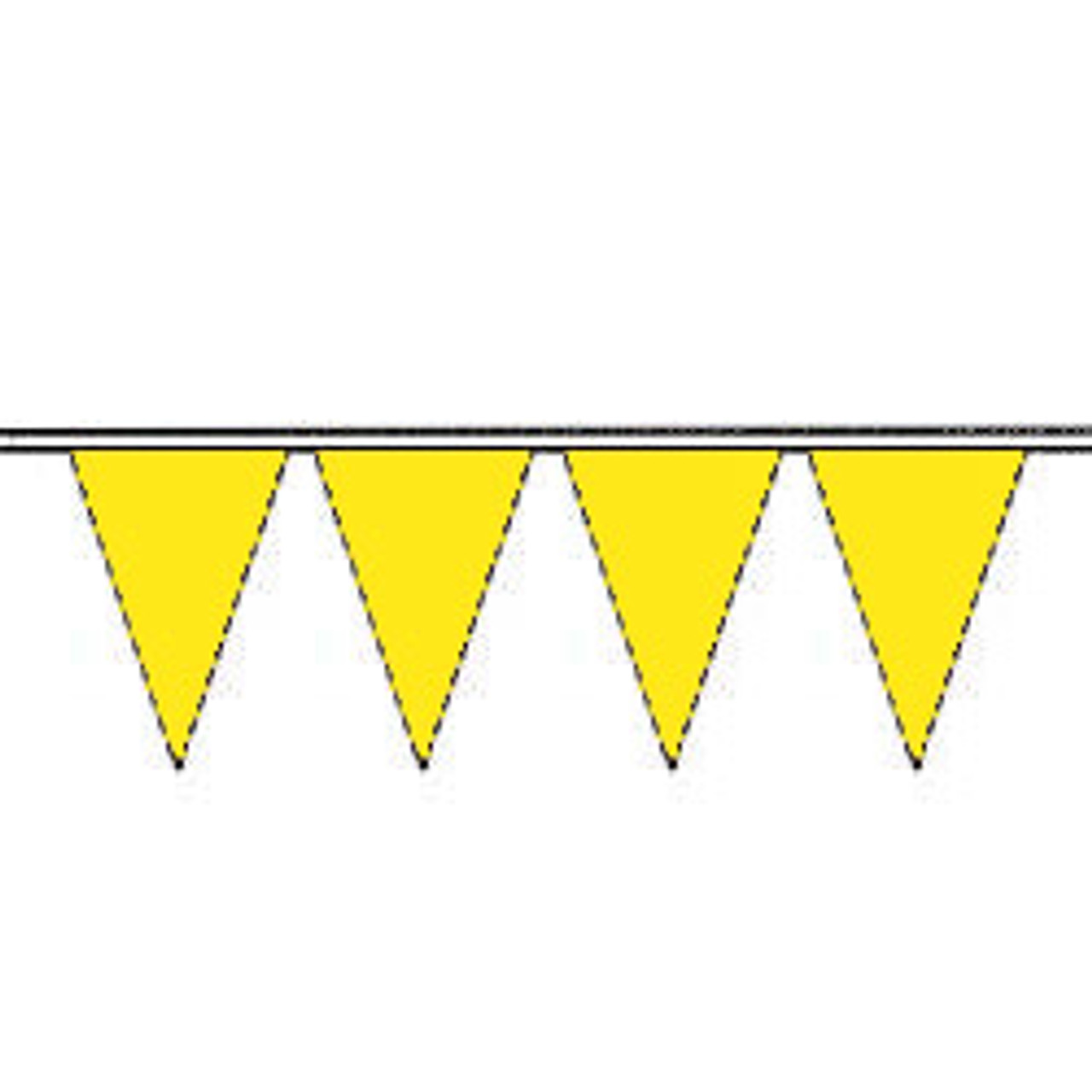 pennants, saturn yellow, streamers, string pennants, banners, fluorescent  yellow, heavy duty banners