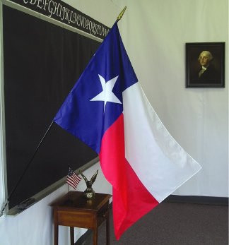Texas 16x24 Inch Classroom Stick Flag