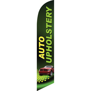 Auto Upholstery Green Semi Custom Feather Flag Kit