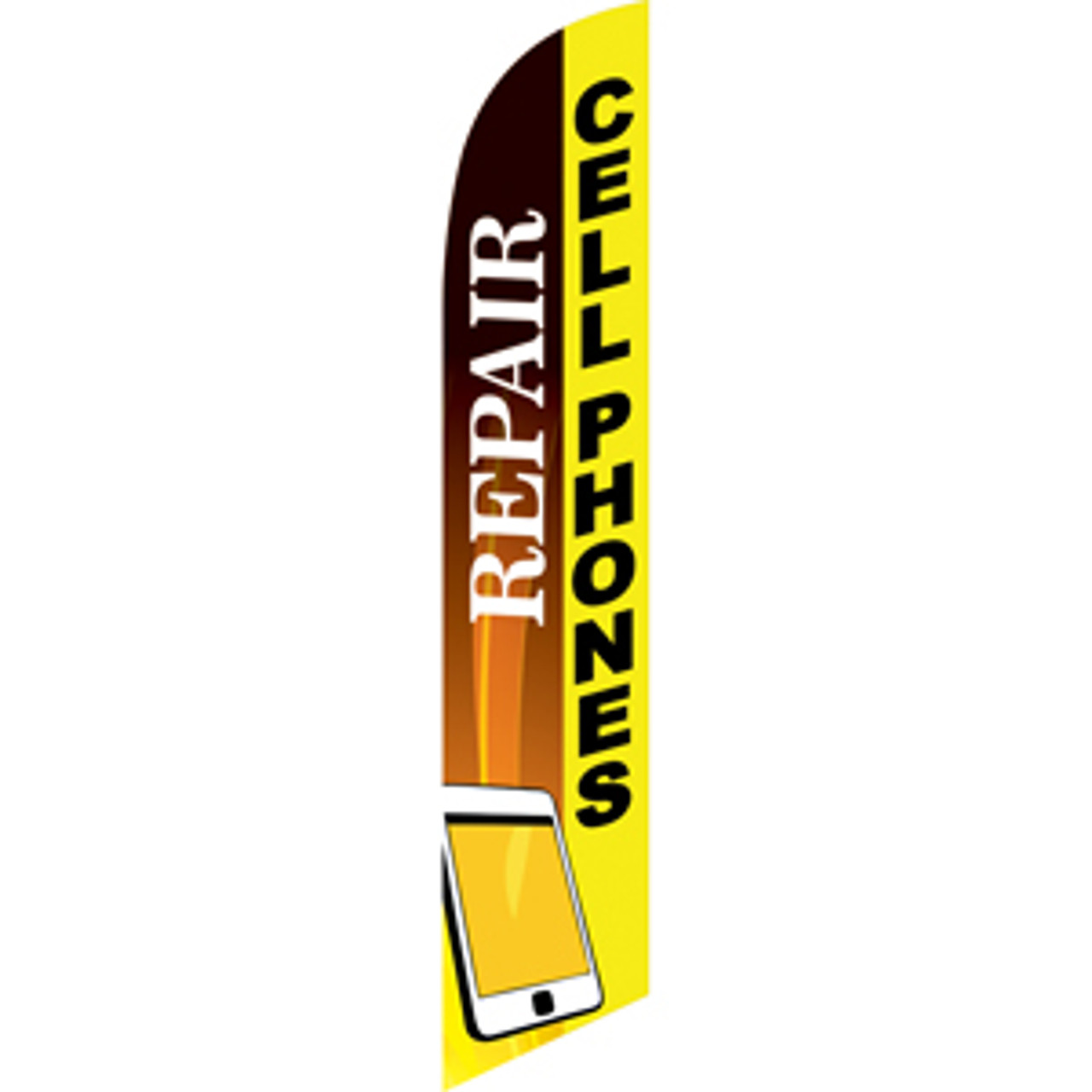 Cell Phone Repair (orange/yellow) Semi Custom Feather Flag Kit