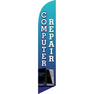 Computer Repair (blue) Semi Custom Feather Flag Kit