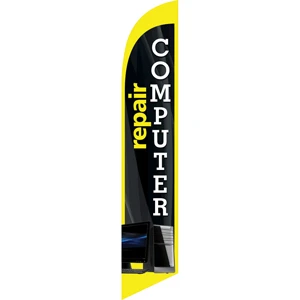 Computer Repair (yellow/black) Semi Custom Feather Flag Kit