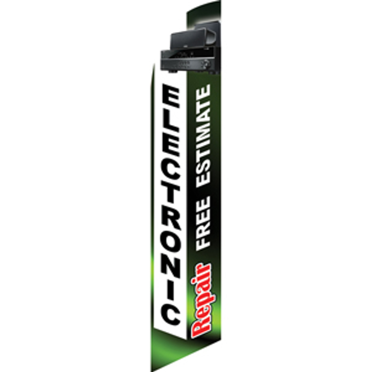 Electronic Repair (white/green) Semi Custom Feather Flag Kit