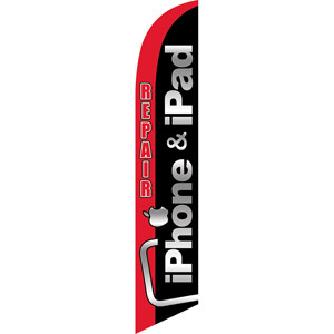 iPhone & iPad Repair (red/black) Semi Custom Feather Flag Kit