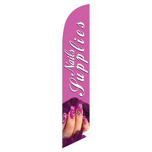 Nails Supplies (pink) Semi Custom Feather Flag Kit