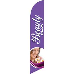 Beauty Salon (purple) Semi Custom Feather Flag Kit