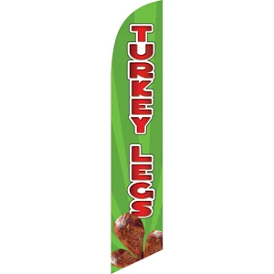 Turkey Legs (red letters and green background) Semi Custom Feather Flag Kit