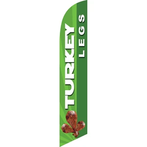Turkey Legs (green background) Semi Custom Feather Flag Kit