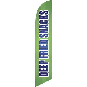 Deep Fried Snack (green background) Semi Custom Feather Flag Kit