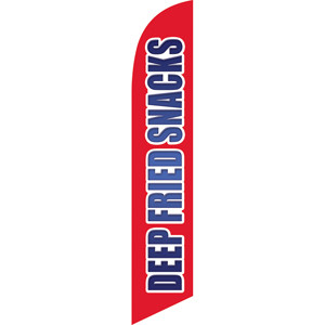Deep Fried Snack (red background) Semi Custom Feather Flag Kit 