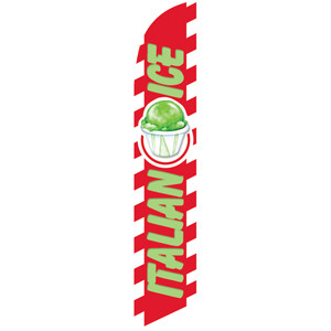 Italian Ice (green letters) Semi Custom Feather Flag Kit