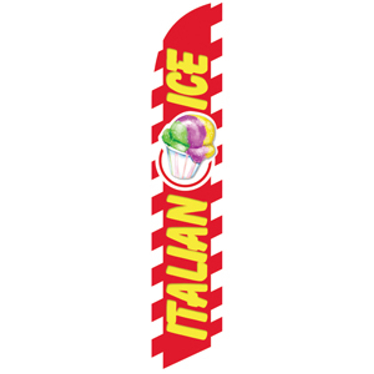 Italian Ice (yellow letters) Semi Custom Feather Flag Kit