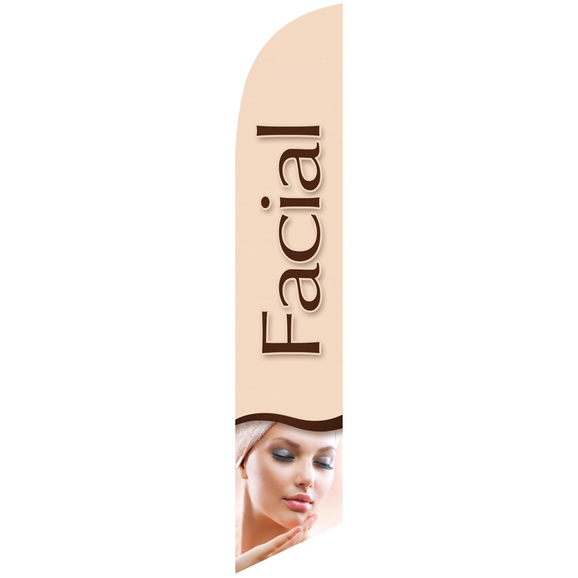 Facial (Letters First) Semi Custom Feather Flag Kit