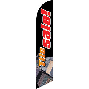 Tile Sale (Red Letters) Semi Custom Feather Flag Kit