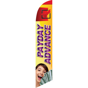 Payday Advance (yellow and red background) Semi Custom Feather Flag Kit