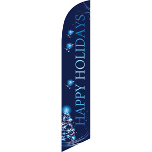 Happy Holidays (blue background) Semi Custom Feather Flag Kit