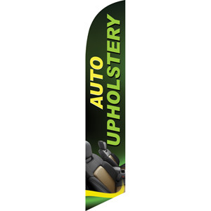 Auto Upholstery (green background) Semi Custom Feather Flag Kit
