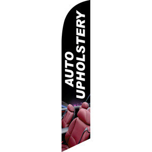 Auto Upholstery (black background) Semi Custom Feather Flag Kit