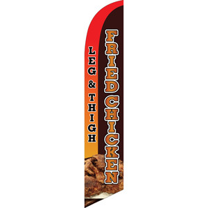 Fried Chicken (orange and brown background) Semi Custom Feather Flag Kit
