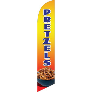 Pretzels (orange-yellow background) Semi Custom Feather Flag Kit