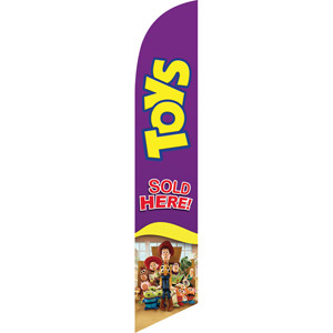Toys (purple background) Semi Custom Feather Flag Kit 