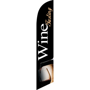 Wine Tasting (black background) Semi Custom Feather Flag Kit