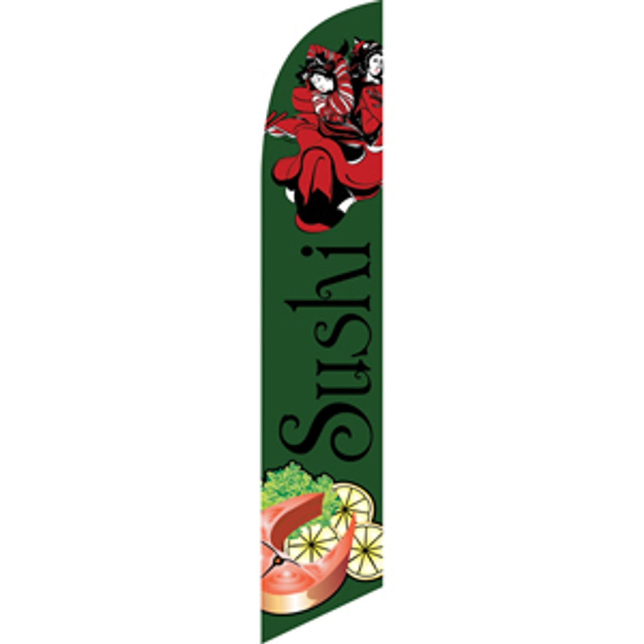 Sushi (green background) Semi Custom Feather Flag Kit