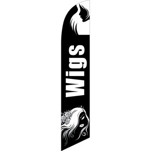 Wigs (black background) Semi Custom Feather Flag Kit