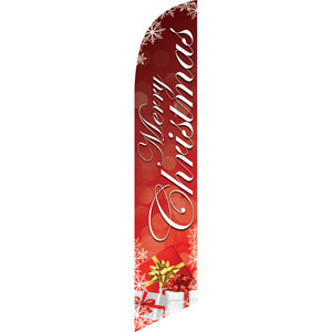 Merry Christmas (gifts at bottom) Semi Custom Feather Flag Kit