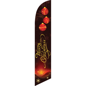 Merry Christmas (brown background) Semi Custom Feather Flag Kit