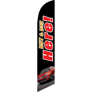 Buy & Pay Here! (black background) Semi Custom Feather Flag Kit