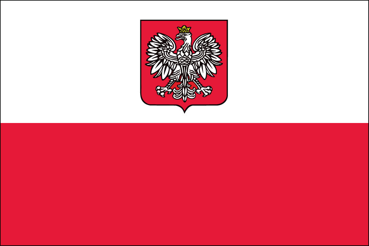 Poland (with eagle) Nautical Flag