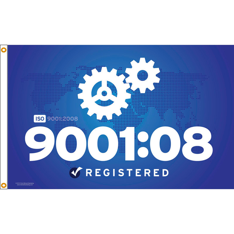 ISO 9001/08 Custom Flag