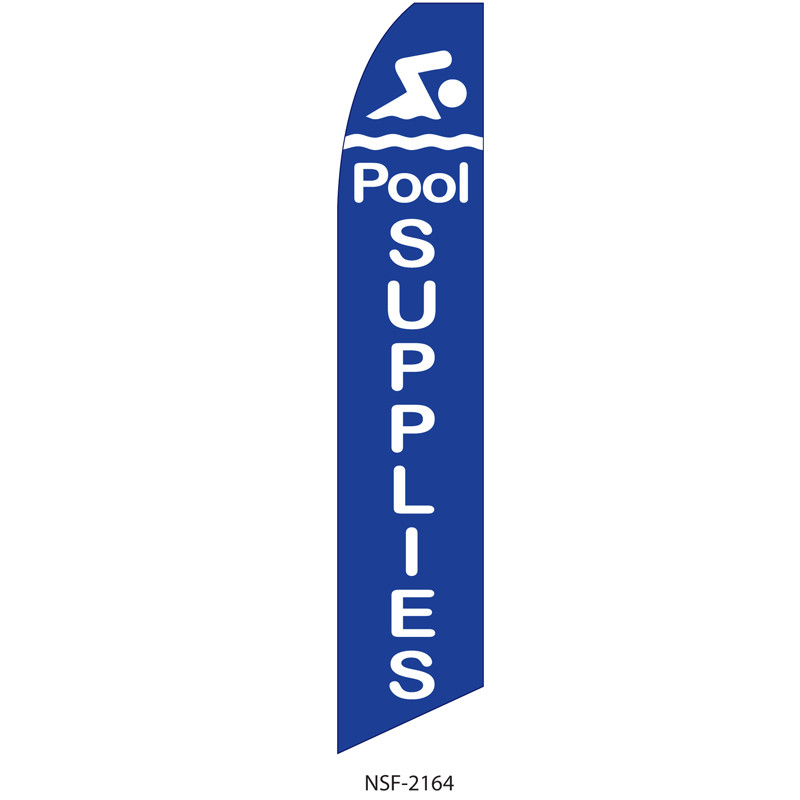 Pool Supplies Feather Flag