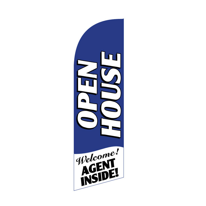 Open House Agent Inside 6ft Feather Flag (blue)