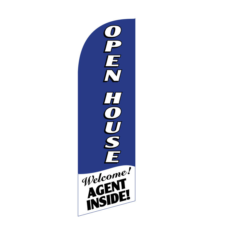Open House Agent Inside 6ft Feather Flag (blue #2)