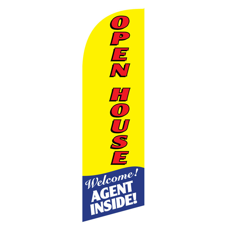 Open House Agent Inside 6ft Feather Flag (yellow #2)
