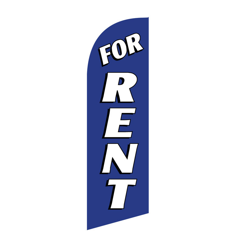 For Rent 6ft Feather Flag (blue)