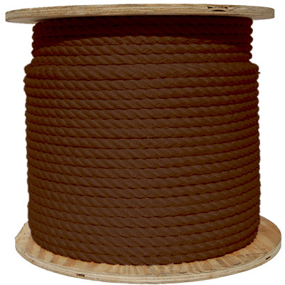 5/16 Inch Flagpole Rope Spool (1000 ft) no wire center White Brown Silver Black