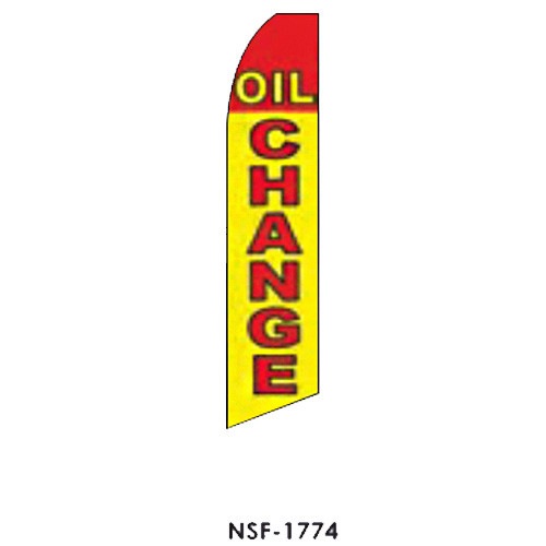 Oil Change (red and yellow) Feather Flag