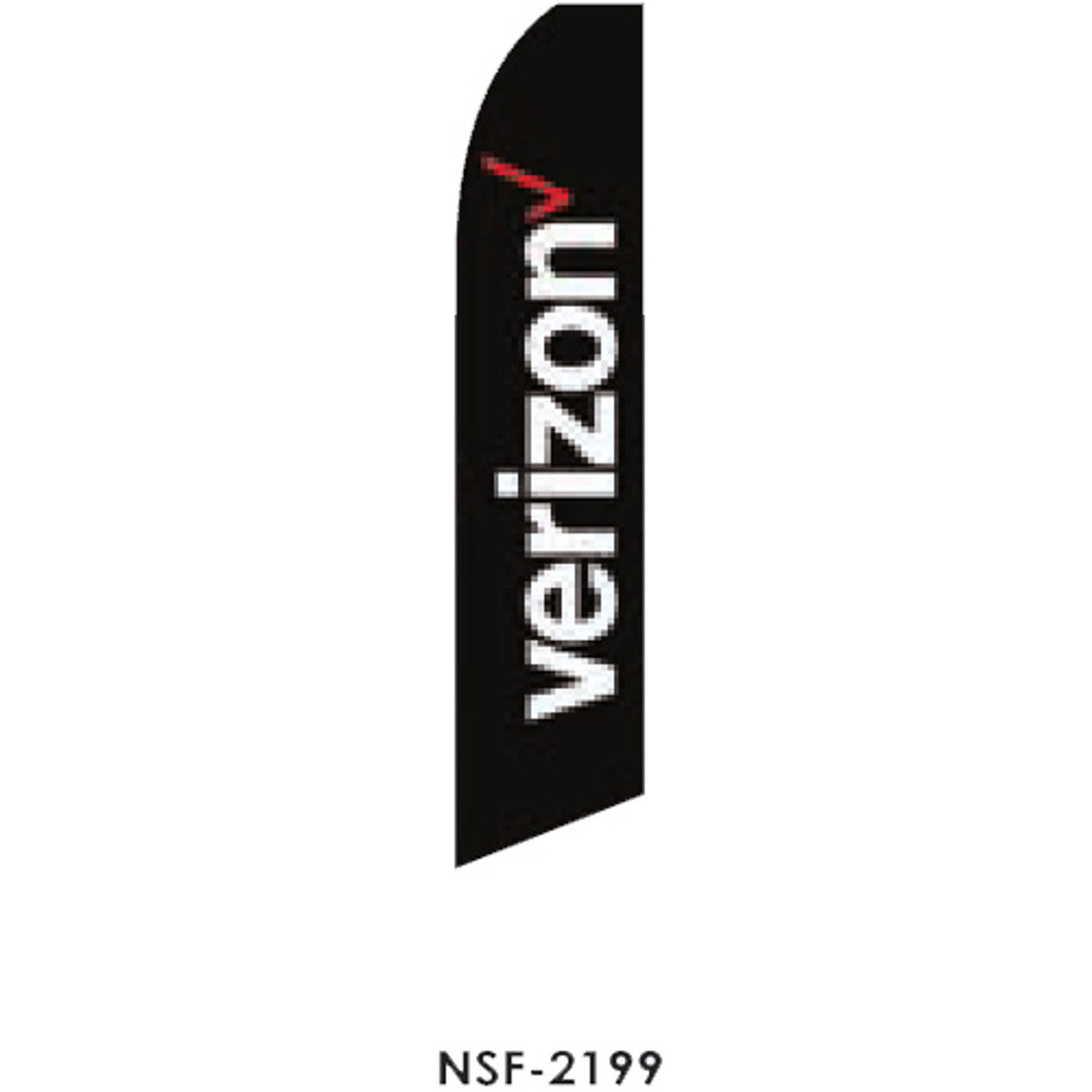 Verizon (black background) Feather Flag