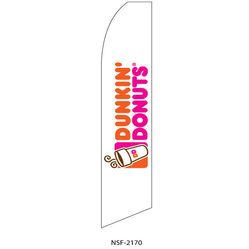 Dunkin Donuts (white background) Feather Flag