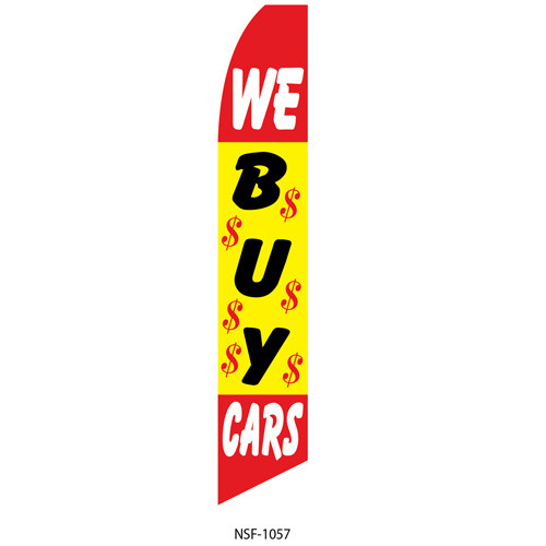 We Buy Cars Feather Flag