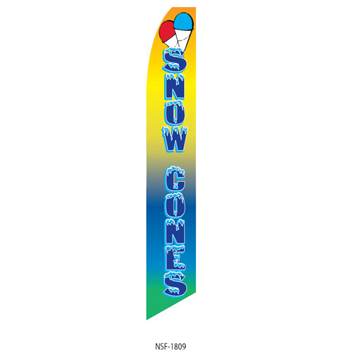 Snow Cones Feather Flag
