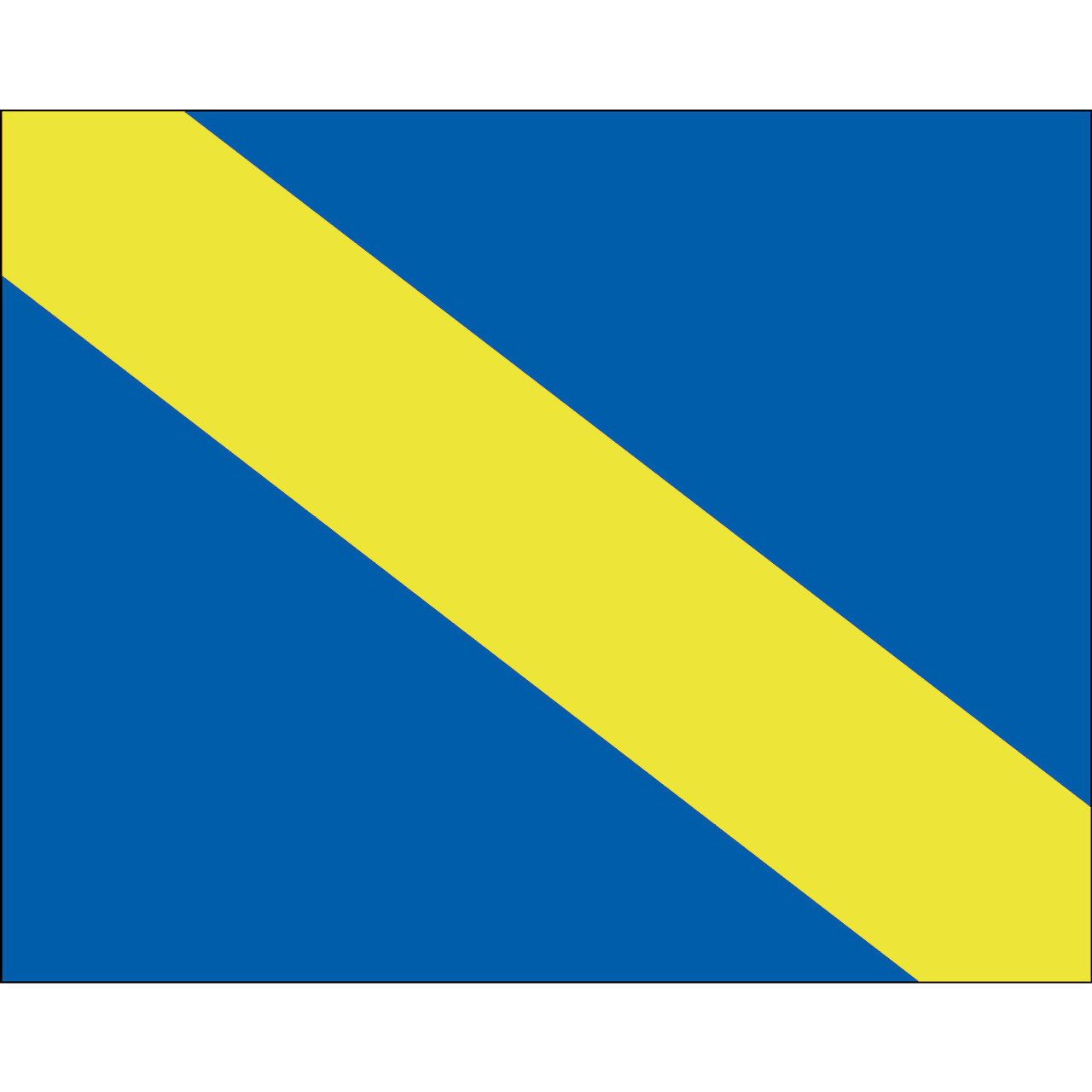 Double Stripe Flag: Blue/ Yellow