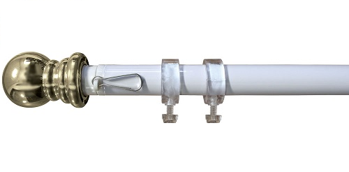 9’ Spinning White Flagpole and 3’x5' US Flag with Lawn Socket