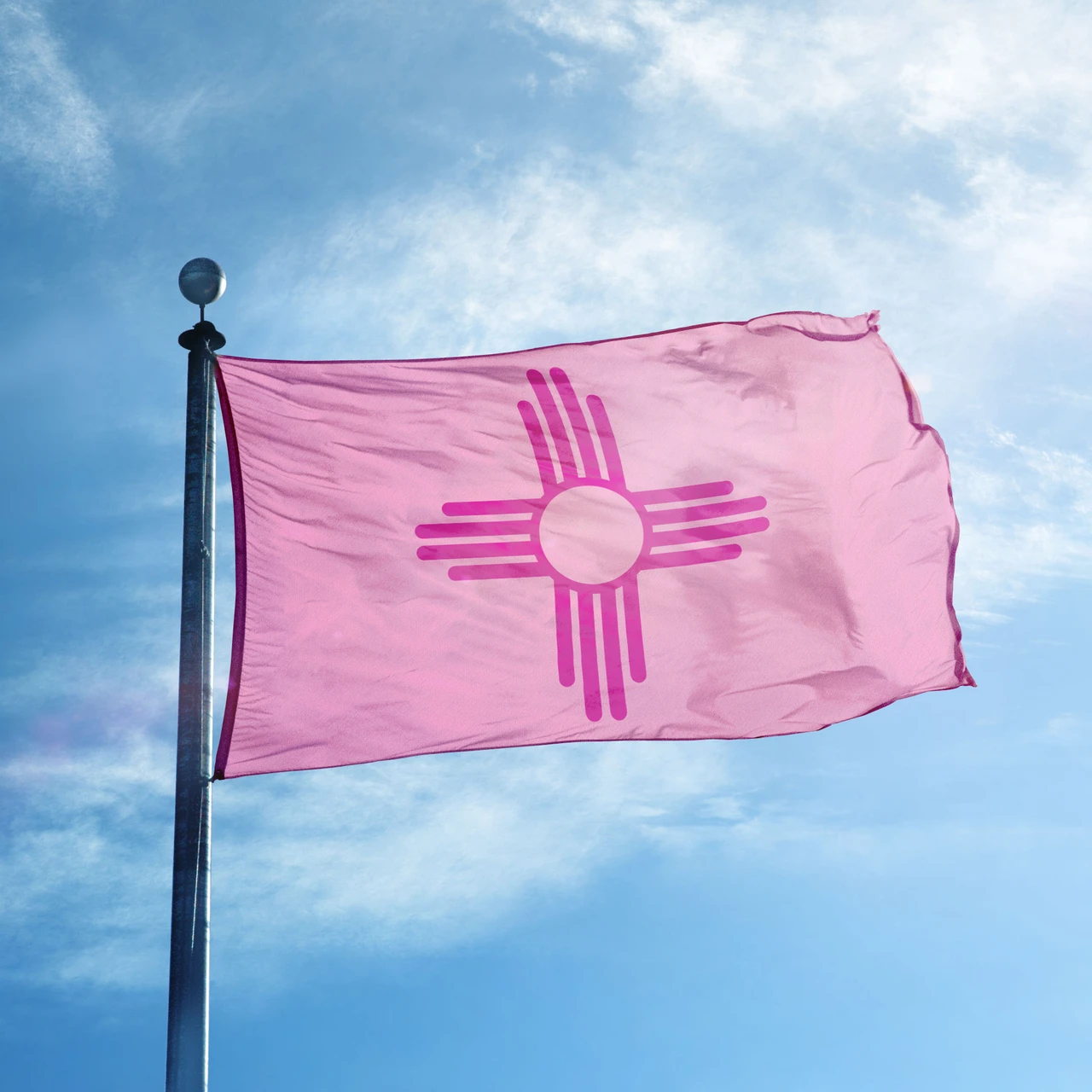 Pink New Mexico 3x5 Foot Custom Flag