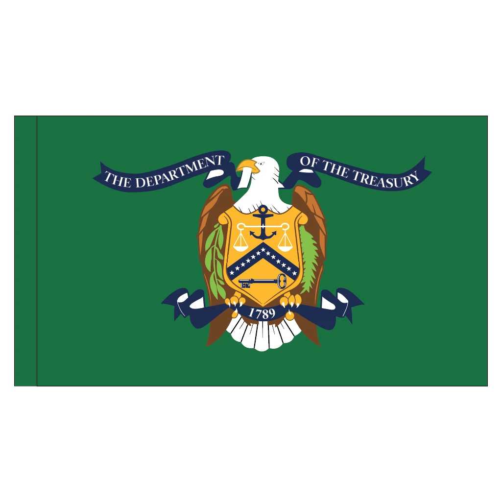 U.S. Department of the Treasury Flag with pole sleeve