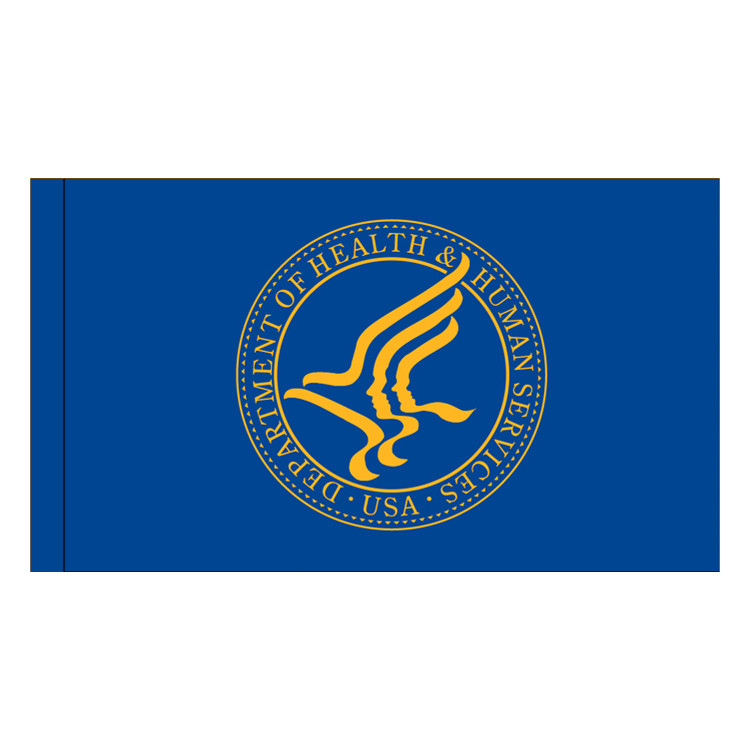 U.S. Department of Health and Human Services Flag with pole sleeve