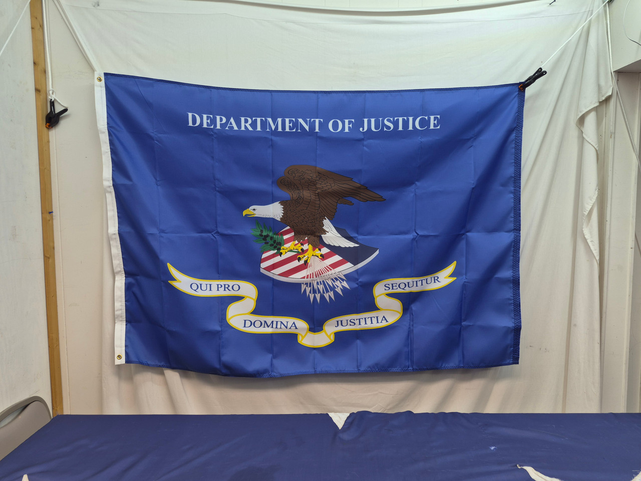 U.S. Department of Justice Flag- Outdoors